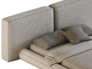 Cullen Suede Fabric Contemporary Minimalist 3D 模型