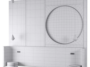 Parete decorativa 01 Modello 3D