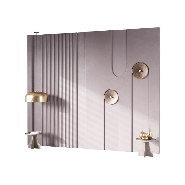 Decorative Wall panel 05 3D Model .c4d .max .obj .3ds .fbx .stl .blend 