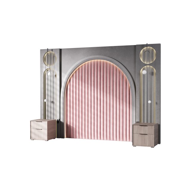 Decorative Wall panel 07 3D 모델 .c4d .max .obj .3ds .fbx .stl .blend 
