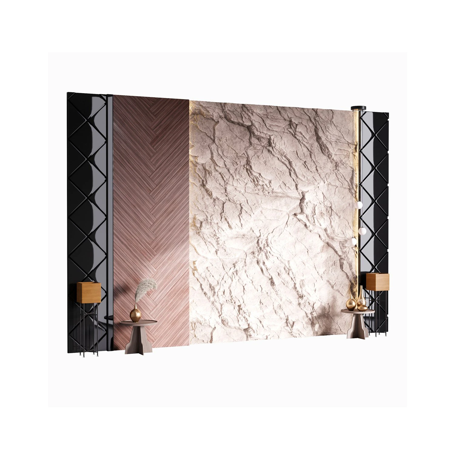 Decorative Wall panel 15 3D Model .c4d .max .obj .3ds .fbx .stl .blend 