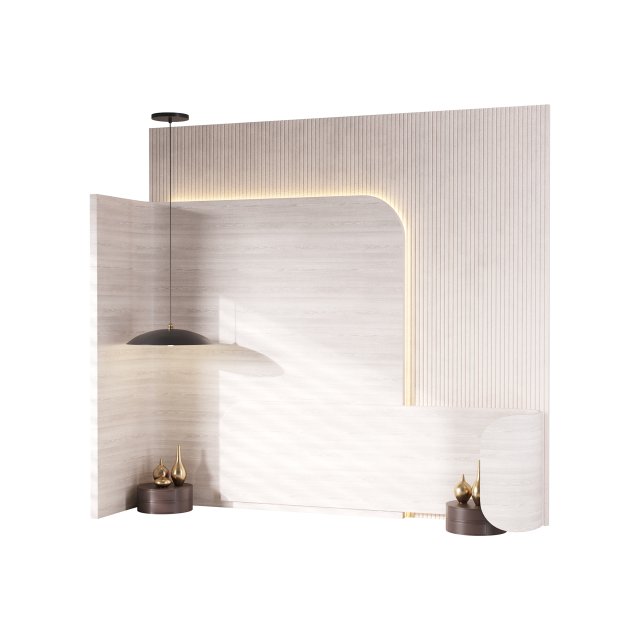 Decorative Wall panel 15 3D Model .c4d .max .obj .3ds .fbx .stl .blend 