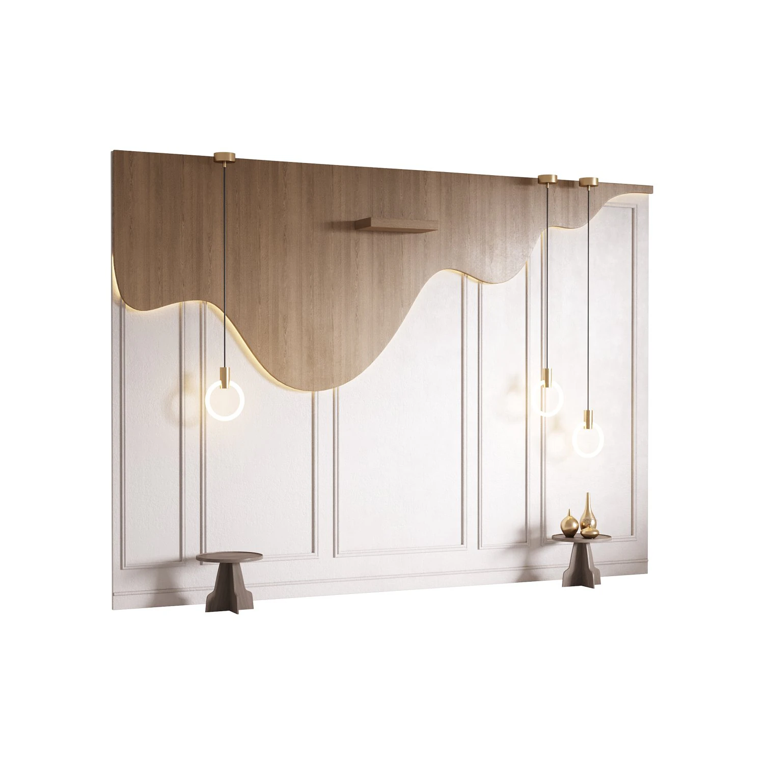 Decorative Wall panel 21 3D Model .c4d .max .obj .3ds .fbx .stl .blend