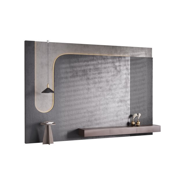 Decorative Wall panel 24 3D Model .c4d .max .obj .3ds .fbx .stl .blend