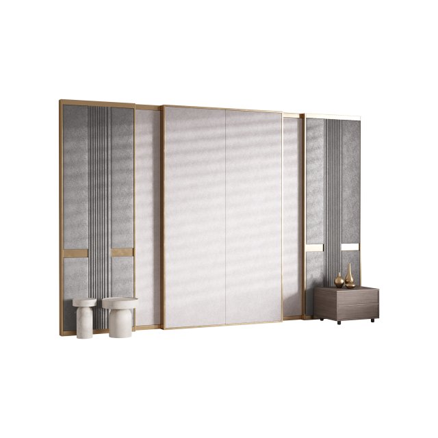 Decorative Wall panel 30 3D Модель .c4d .max .obj .3ds .fbx .stl .blend 
