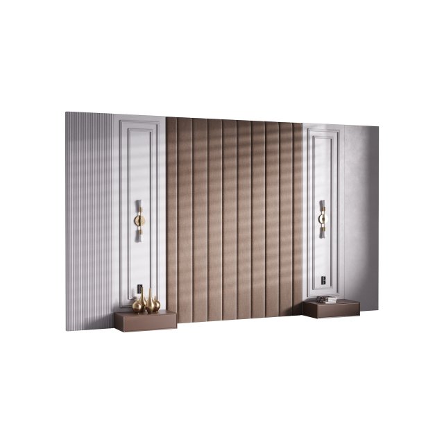 Decorative Wall panel 33 3D Model .c4d .max .obj .3ds .fbx .stl .blend 