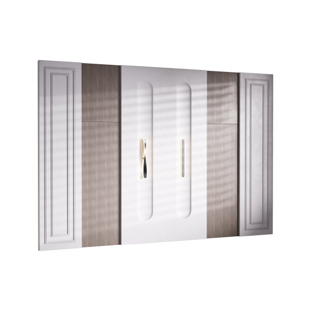Decorative Wall panel 34 3D Model .c4d .max .obj .3ds .fbx .stl .blend 