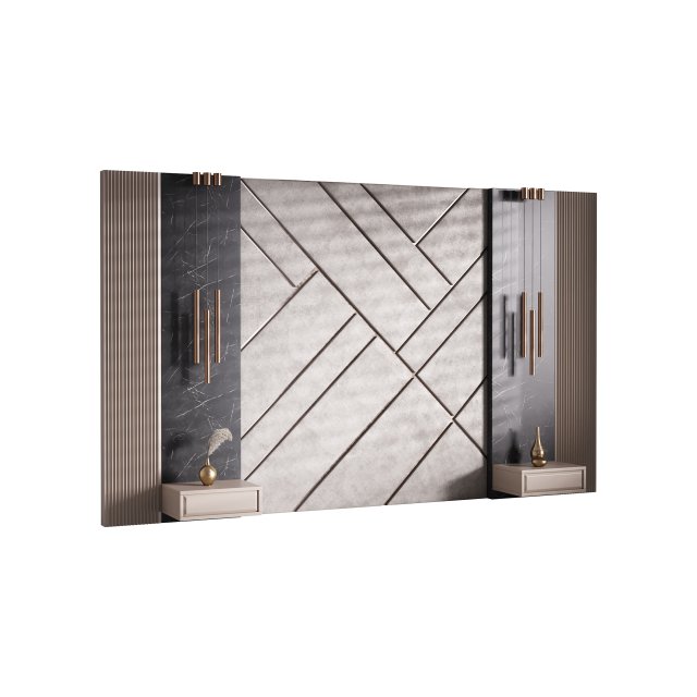 Decorative Wall panel 36 Model 3D .c4d .max .obj .3ds .fbx .stl .blend 