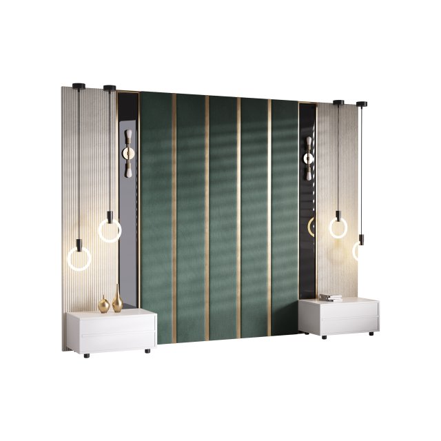 Decorative Wall panel 42 3D Model .c4d .max .obj .3ds .fbx .stl .blend 