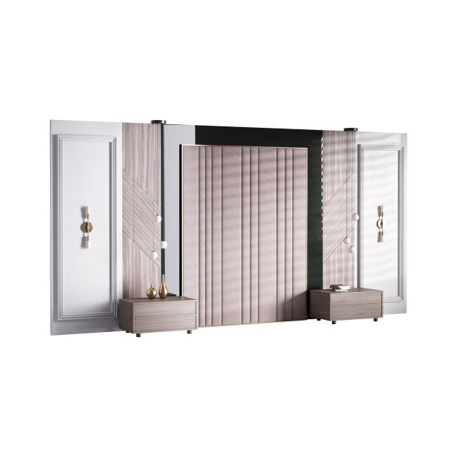 Decorative Wall panel 45 3D Model .c4d .max .obj .3ds .fbx .stl .blend 
