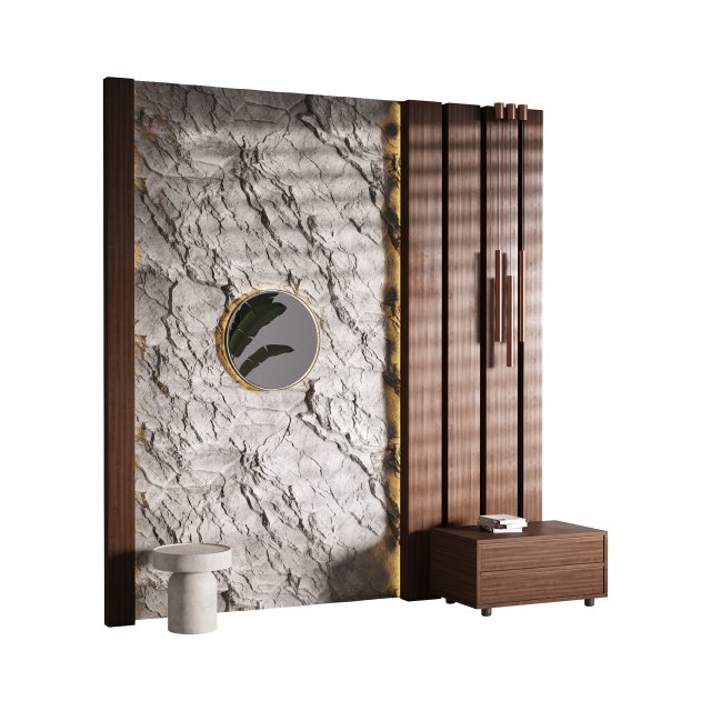 Decorative Wall panel 49 3D Model .c4d .max .obj .3ds .fbx .stl .blend