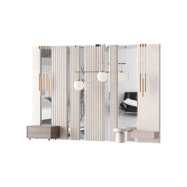 Decorative Wall panel 56 3D Model .c4d .max .obj .3ds .fbx .stl .blend 