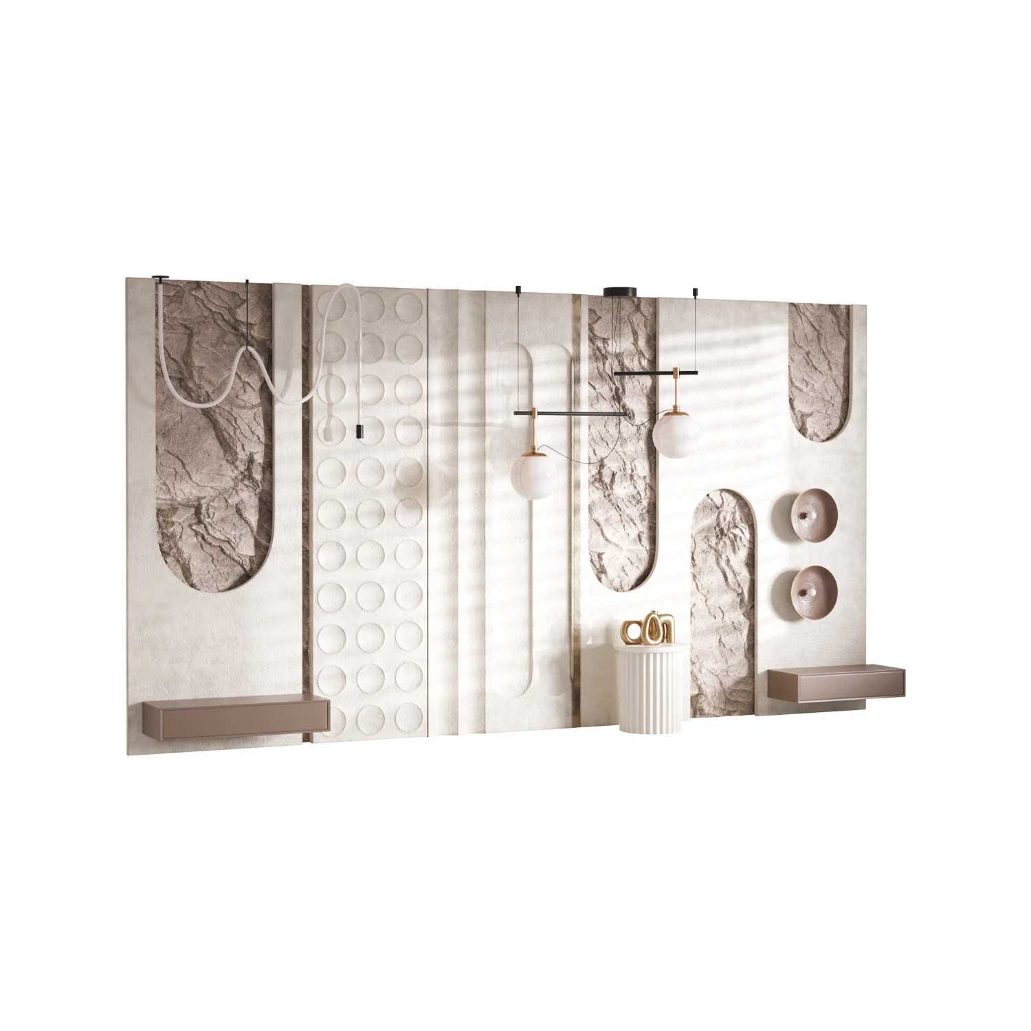 Decorative Wall panel 61 3D Model .c4d .max .obj .3ds .fbx .stl .blend