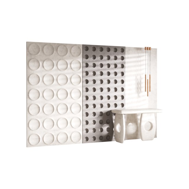 Decorative Wall panel 62 3D Model .c4d .max .obj .3ds .fbx .stl .blend 