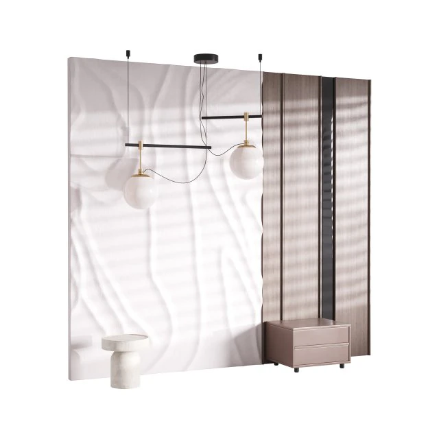 Dekoratives Wandpaneel 63 3D Modell .c4d .max .obj .3ds .fbx .stl .blend 