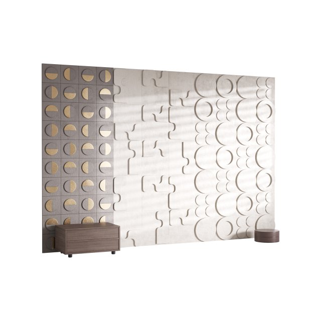 Decorative Wall panel 64 3D Modell .c4d .max .obj .3ds .fbx .stl .blend 