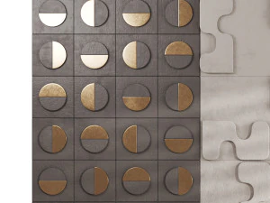 Painel decorativo de parede 64 Modelo 3D