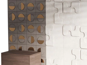 Painel decorativo de parede 64 Modelo 3D