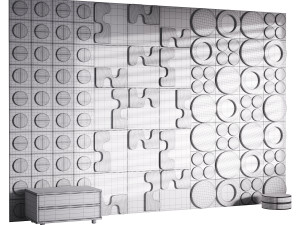 Decorative Wall panel 64 3D Modell