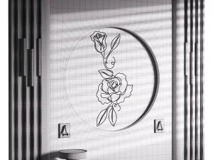 装飾壁パネル 66 3Dモデル