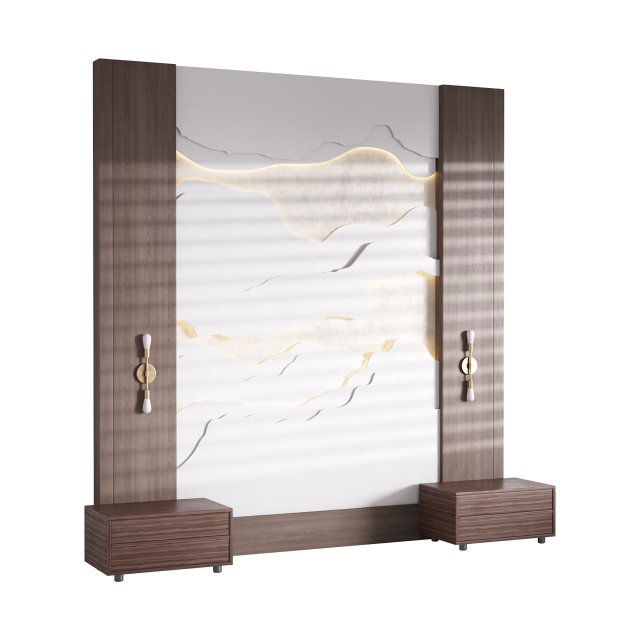 Decorative Wall panel 68 3Dモデル .c4d .max .obj .3ds .fbx .stl .blend 