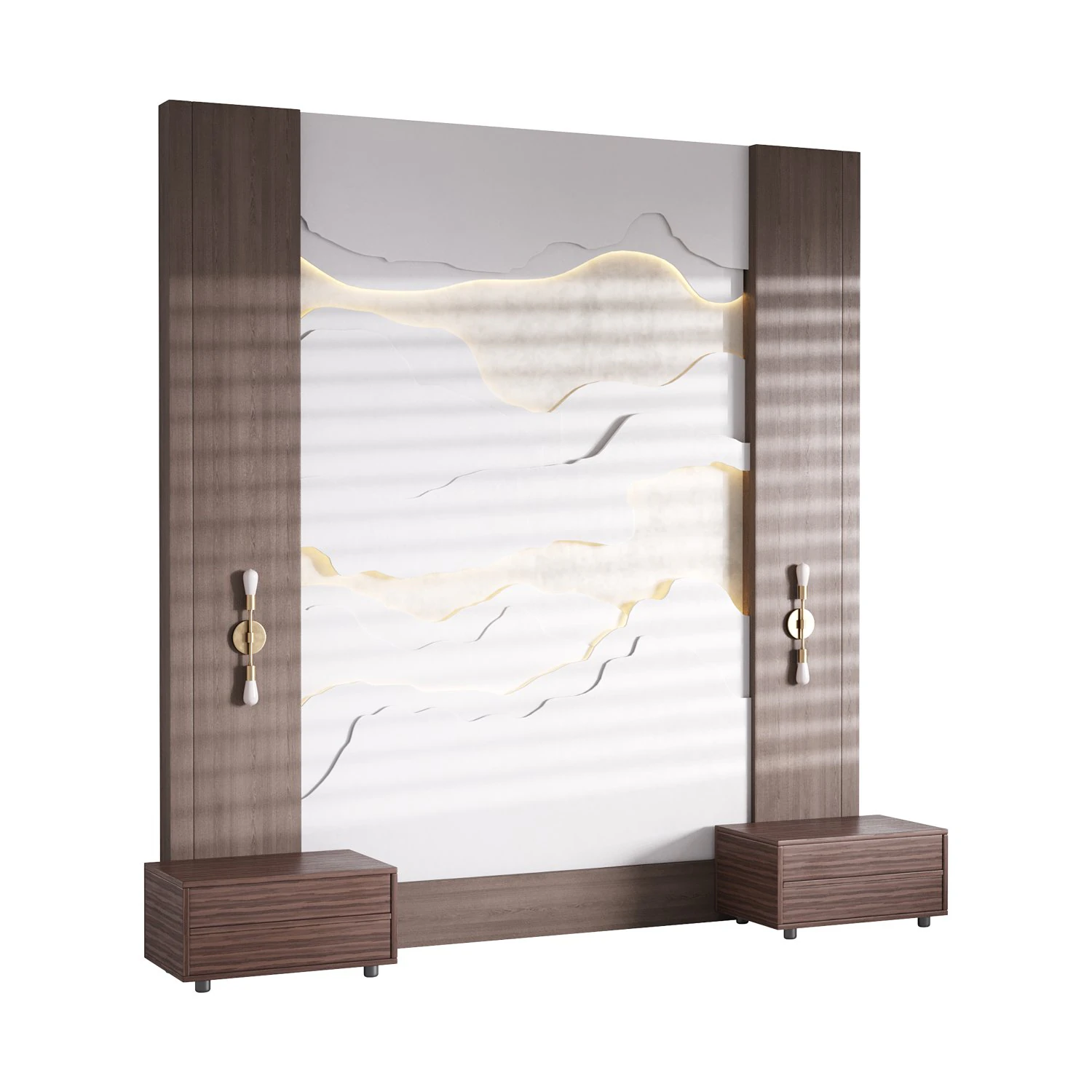 Decorative Wall panel 68 3D Model .c4d .max .obj .3ds .fbx .stl .blend 