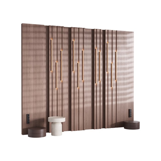 Decorative Wall panel 69 3D Model .c4d .max .obj .3ds .fbx .stl .blend 
