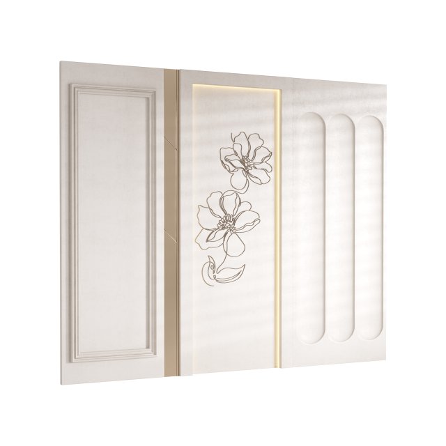Decorative Wall panel 74 3Dモデル .c4d .max .obj .3ds .fbx .stl .blend