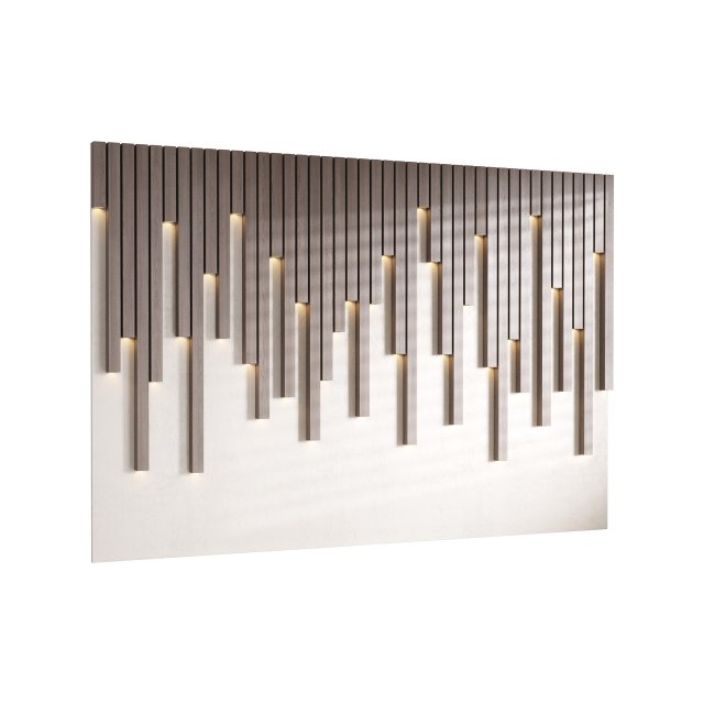 Decorative Wall panel 75 3D 模型 .c4d .max .obj .3ds .fbx .stl .blend 