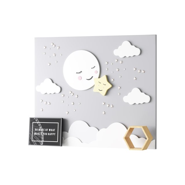 Decorative wall panel for children 02 3Dモデル .c4d .max .obj .3ds .fbx .stl .blend 