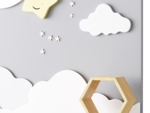 Decorative wall panel for children 02 3Dモデル