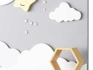 Decorative wall panel for children 02 3D Model