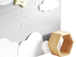 Decorative wall panel for children 02 3D Model