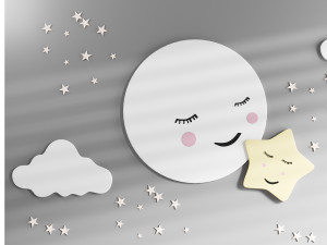 Decorative wall panel for children 02 3Dモデル