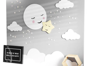 Decorative wall panel for children 02 3D Model