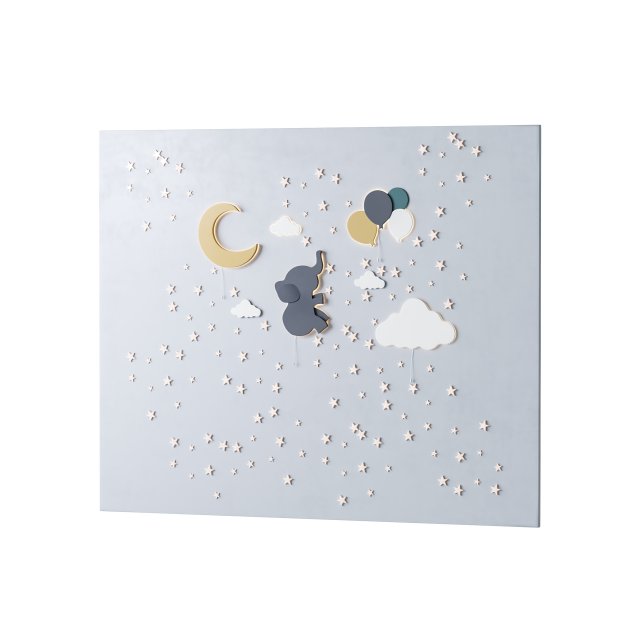 Decorative wall panel for children 3D Модель .c4d .max .obj .3ds .fbx .stl .blend 