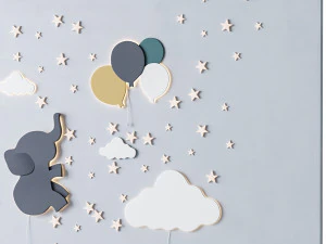 Dekoratives Wandpaneel f&uuml;r Kinder 3D Modell