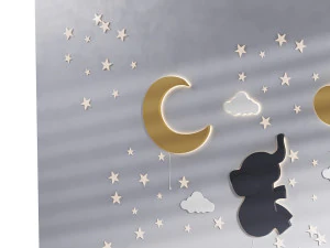 Dekoratives Wandpaneel f&uuml;r Kinder 3D Modell