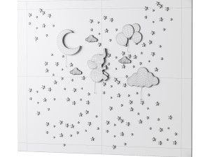 Decorative wall panel for children 3D Модель