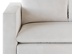 DESEO COPPER BROWN PERFORMANCE VELVET SOFA Modelo 3D
