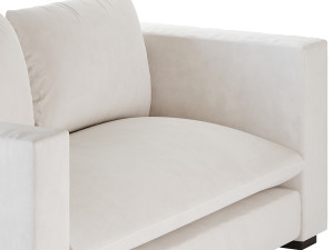 DESEO COPPER BROWN PERFORMANCE VELVET SOFA Modelo 3D