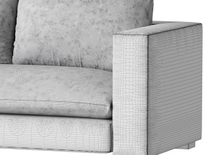 DESEO COPPER BROWN PERFORMANCE VELVET SOFA Modelo 3D
