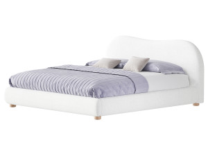 DIANA WHITE BOUCLE QUEEN BED BY ROSS CASSIDY Modèle 3D