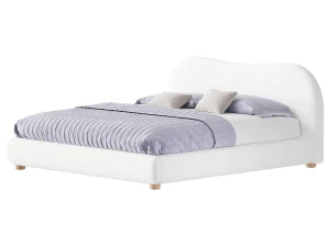 DIANA WHITE BOUCLE QUEEN BED BY ROSS CASSIDY 3D Model