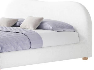 DIANA WHITE BOUCLE QUEEN BED BY ROSS CASSIDY 3D Model