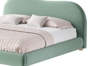 DIANA WHITE BOUCLE QUEEN BED BY ROSS CASSIDY Modèle 3D