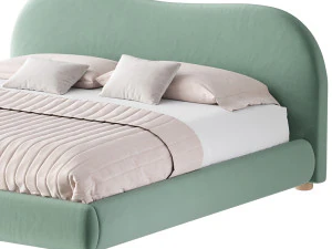 DIANA WHITE BOUCLE QUEEN BED BY ROSS CASSIDY 3D Model