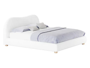 DIANA WHITE BOUCLE QUEEN BED BY ROSS CASSIDY 3D Model