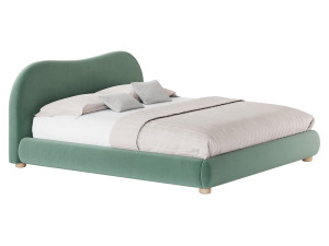 DIANA WHITE BOUCLE QUEEN BED BY ROSS CASSIDY Modèle 3D
