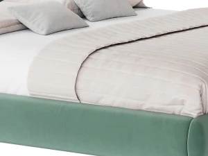 DIANA WHITE BOUCLE QUEEN BED BY ROSS CASSIDY 3D Model
